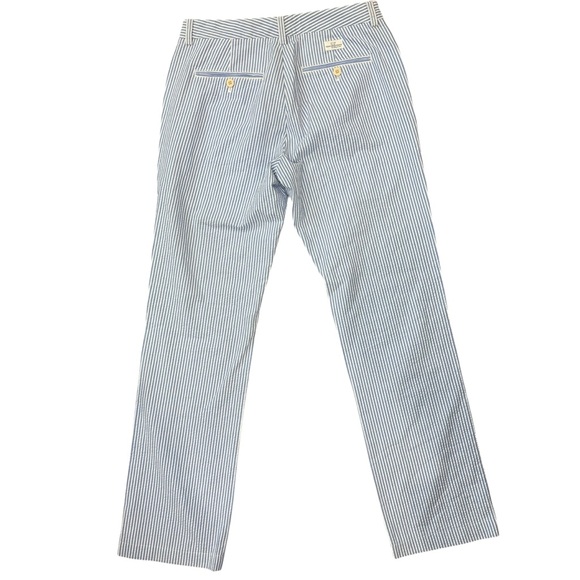 Vineyard Vines Pants Men's 32x34 Slim Fit Seersucker Chino Striped Blue White - Picture 5 of 6